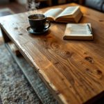 handcrafted solid oak coffee table