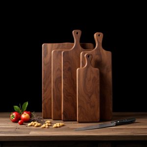 handcrafted walnut cutting board set